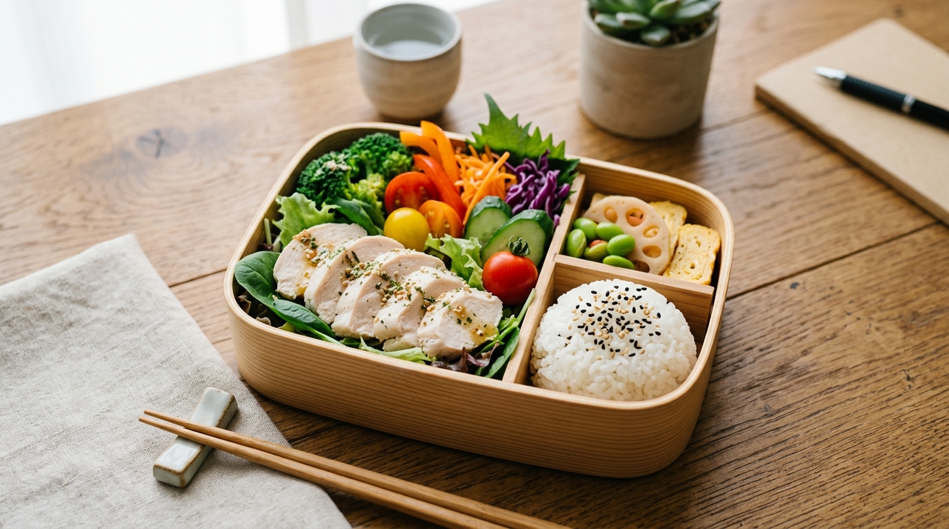 ヘルシーなダイエットランチの例