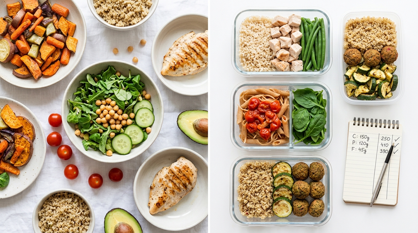 カロリー記録ありとなしの食事管理の違いイメージ