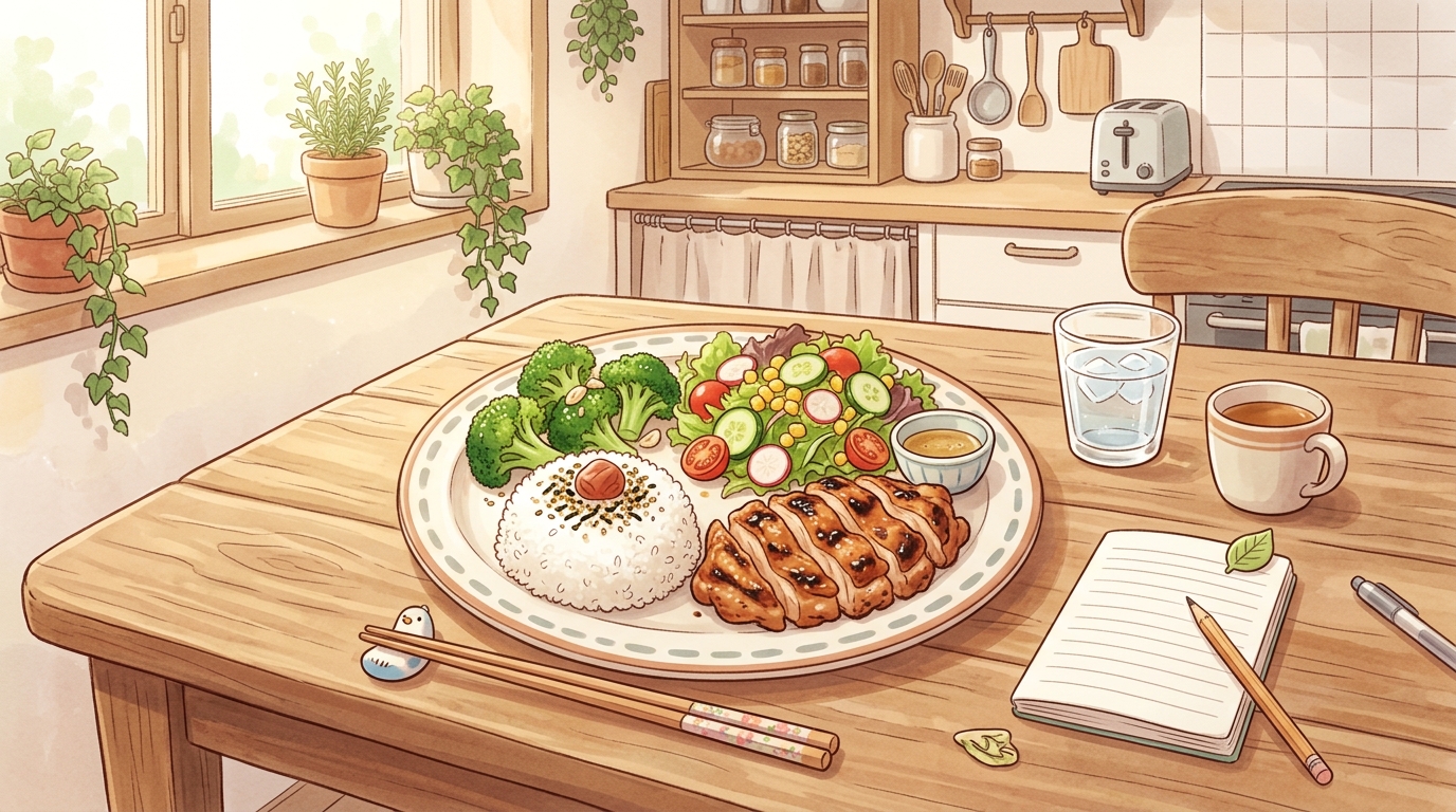 バランスの取れた食事プレート